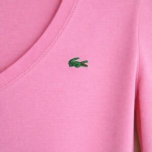 Lacoste Women's Soft Pink Long Sleeve Tee